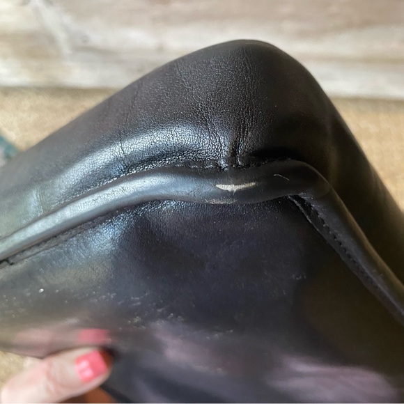 Vintage Brahmin Black Leather Crossbody Bag - Picture 12 of 15